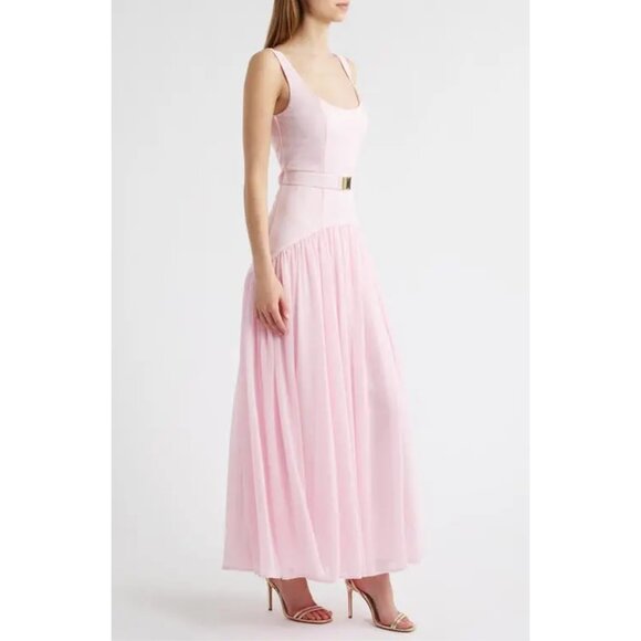 HUTCH Drop Waist Sleeveless Maxi Dress in Pink Size US 6 - Picture 9 of 10